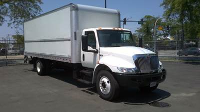 International MV607 Box Truck - 220HP, 6 Speed Automatic, Roll up Door