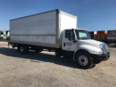 International MV607 Box Truck - 220HP, 6 Speed Automatic, Roll up Door