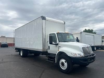 International MV607 Box Truck - 220HP, 6 Speed Automatic, Roll up Door