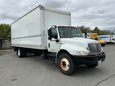 International MV607 Box Truck - 220HP, 7 Speed Automatic, Roll up Door