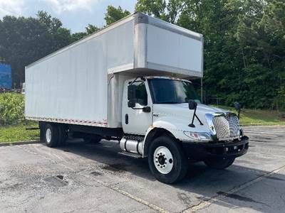 International MV607 Box Truck - 220HP, 6 Speed Automatic, Roll up Door