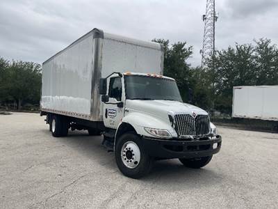 International MV607 Box Truck - 220HP, 6 Speed Automatic, Roll up Door