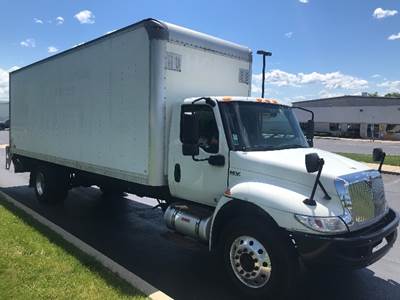 International MV607 Box Truck - 240HP, 6 Speed Automatic, Roll up Door