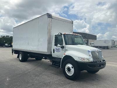 International MV607 Box Truck - 220HP, 6 Speed Automatic, Roll up Door