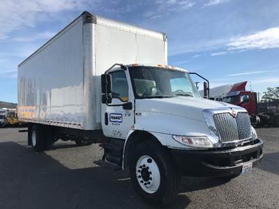 International MV607 Box Truck - 220HP, 7 Speed Automatic, Roll up Door