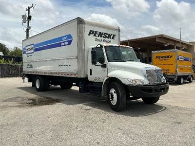 International MV607 Box Truck - 220HP, 6 Speed Automatic, Roll up Door