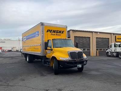 International MV607 Box Truck - 220HP, 6 Speed Automatic, Roll up Door