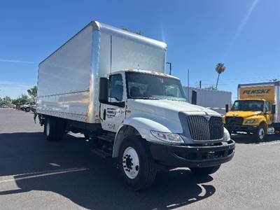 International MV607 Box Truck - 220HP, 6 Speed Automatic, Roll up Door