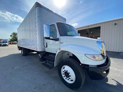 International MV607 Box Truck - 240HP, 6 Speed Automatic, Roll up Door