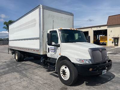 International MV607 Box Truck - 220HP, 6 Speed Automatic, Roll up Door