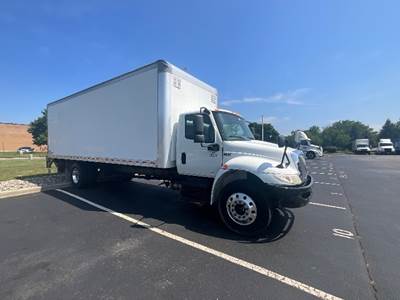 International MV607 Box Truck - 220HP, 6 Speed Automatic, Roll up Door