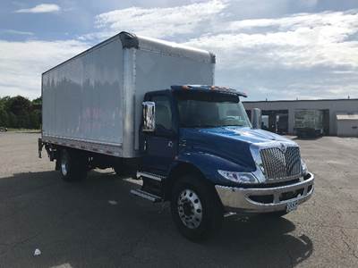 International MV607 Box Truck - 250HP, 6 Speed Automatic, Roll up Door