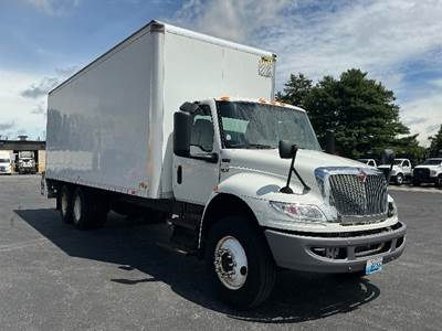 International MV607 Box Truck - 330HP, Roll up Door