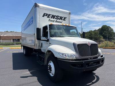 International MV607 Box Truck - 220HP, 6 Speed Automatic, Roll up Door