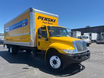 International MV607 Box Truck - 220HP, 7 Speed Automatic, Roll up Door