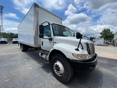 International MV607 Box Truck - 220HP, 6 Speed Automatic, Roll up Door
