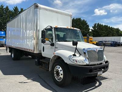 International MV607 Box Truck - 240HP, 7 Speed Automatic, Roll up Door