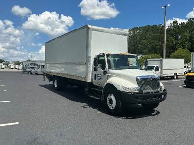 International MV607 Box Truck - 220HP, 6 Speed Automatic, Roll up Door