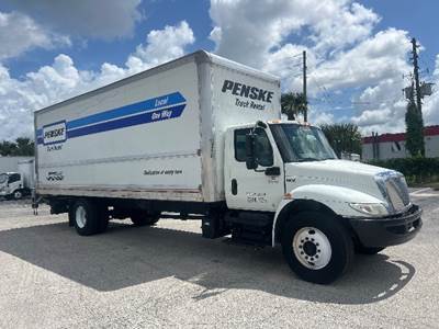 International MV607 Box Truck - 220HP, 6 Speed Automatic, Roll up Door