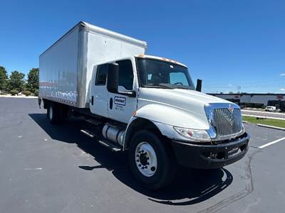 International MV607 Box Truck - 220HP, 7 Speed Automatic, Roll up Door