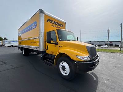International MV607 Box Truck - 220HP, 6 Speed Automatic, Roll up Door