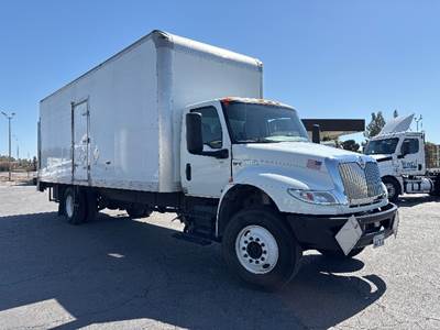 International MV607 Box Truck - 220HP, 7 Speed Automatic, Roll up Door