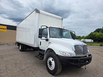 International MV607 Box Truck - 220HP, 6 Speed Automatic, Roll up Door