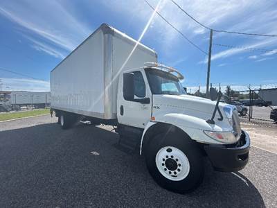 International MV607 Box Truck - 240HP, 6 Speed Automatic, Roll up Door