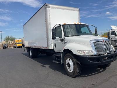 International MV607 Box Truck - 220HP, 6 Speed Automatic, Roll up Door