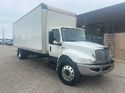 International MV607 Box Truck - 220HP, 6 Speed Automatic, Roll up Door