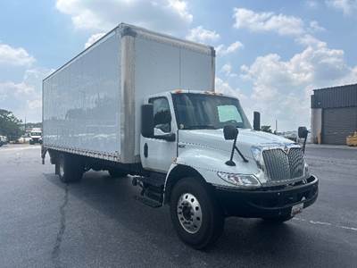 International MV607 Box Truck - 220HP, 6 Speed Automatic, Roll up Door