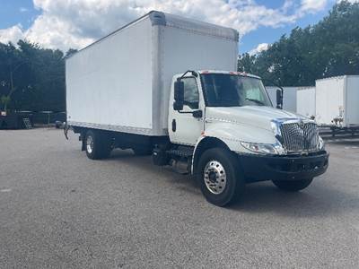 International MV607 Box Truck - 220HP, 6 Speed Automatic, Roll up Door