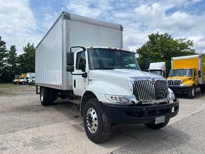 International MV607 Box Truck - 220HP, 6 Speed Automatic, Roll up Door
