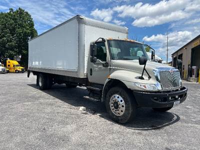 International MV607 Box Truck - 260HP, 6 Speed Automatic, Roll up Door
