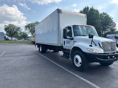 International MV607 Box Truck - 240HP, 6 Speed Automatic, Roll up Door