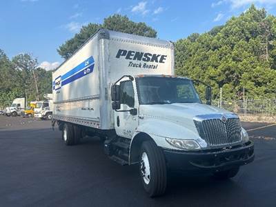 International MV607 Box Truck - 220HP, 6 Speed Automatic, Roll up Door