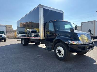 International MV607 Box Truck - 220HP, 6 Speed Automatic, Roll up Door