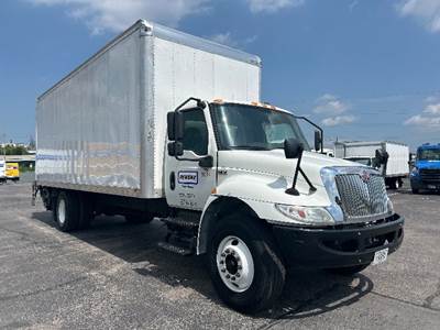 International MV607 Box Truck - 240HP, 6 Speed Automatic, Roll up Door