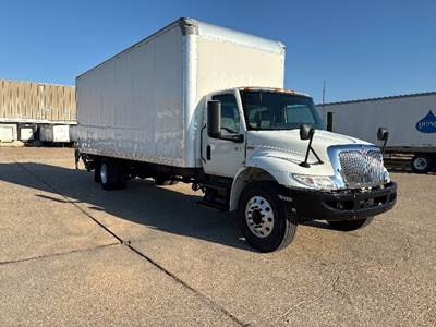 International MV607 Box Truck - 250HP, 6 Speed Automatic, Roll up Door