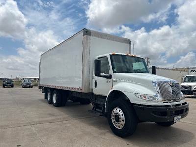 International MV607 Box Truck - 300HP, 6 Speed Automatic, Roll up Door