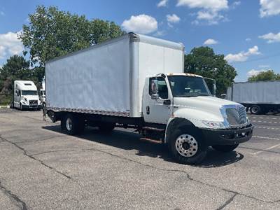 International MV607 Box Truck - 220HP, 6 Speed Automatic, Roll up Door