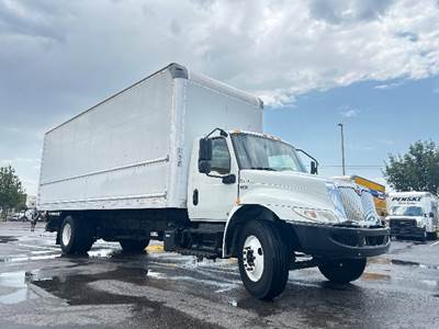 International MV607 Box Truck - 220HP, 6 Speed Automatic, Roll up Door