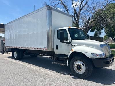 International MV607 Box Truck - 240HP, 6 Speed Automatic, Roll up Door