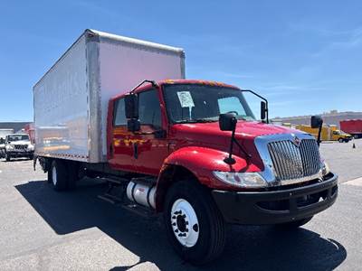 International MV607 Box Truck - 220HP, 7 Speed Automatic, Roll up Door