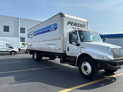 International MV607 Box Truck - 220HP, 6 Speed Automatic, Roll up Door
