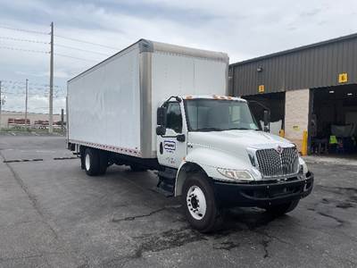 International MV607 Box Truck - 220HP, 6 Speed Automatic, Roll up Door