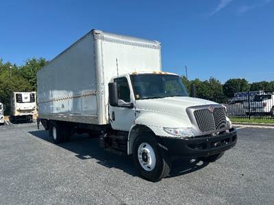 International MV607 Box Truck - 220HP, 6 Speed Automatic, Roll up Door