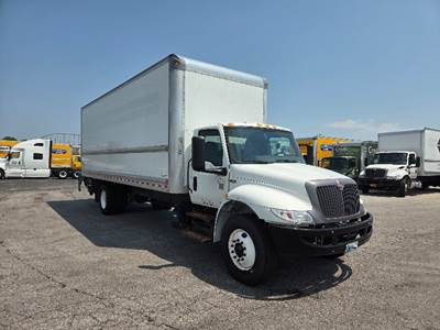 International MV607 Box Truck - 220HP, 6 Speed Automatic, Roll up Door