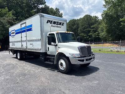 International MV607 Box Truck - 220HP, 6 Speed Automatic, Roll up Door