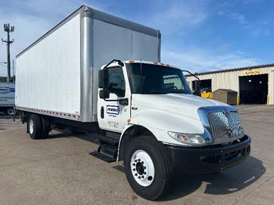 International MV607 Box Truck - 220HP, 6 Speed Automatic, Roll up Door